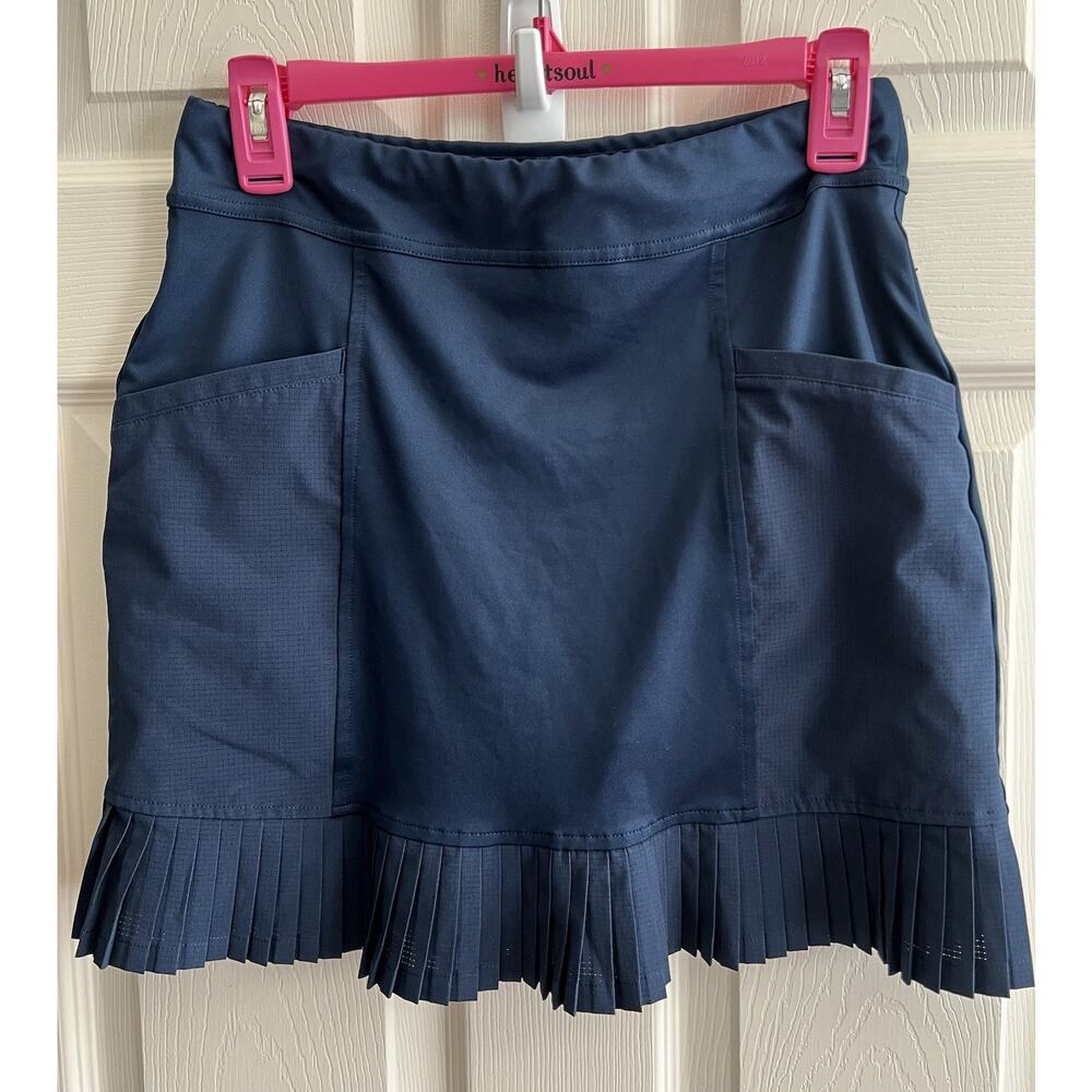 INPORM Women's Navy Classic Pleated Hem Tennis Golf Pickleball Skort Sz S